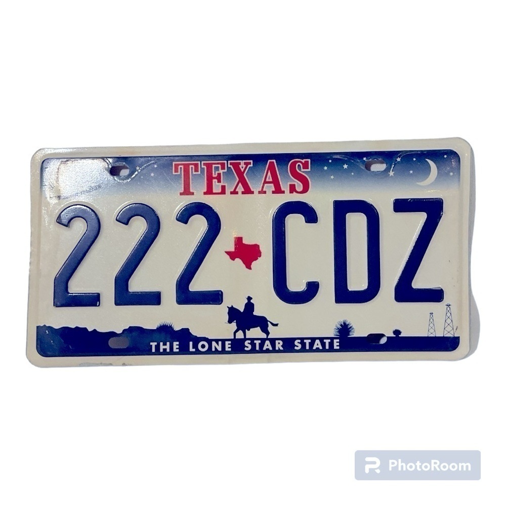 Texas license plate expired lone star state